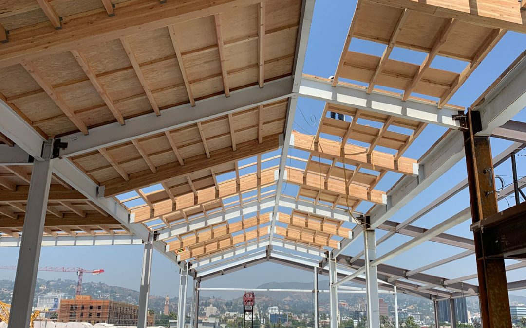 Wood Roof Construction, Sunset Las Palmas Studios